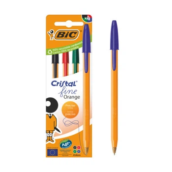 Ручка масляная Bic Оранж, ассорти, 4 шт