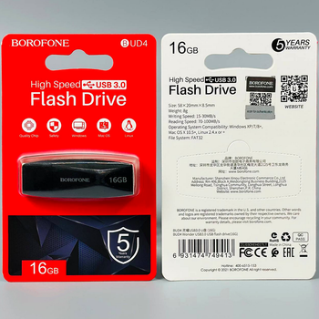 USB флешка 16Gb USB 3.0 скорость Borofone BUD4