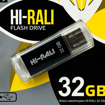 USB флешка 32Gb для хранения информации Hi-Rali Rocket USB2.0 черный