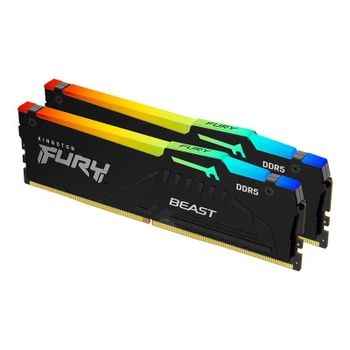 Модуль памяти для компьютера DDR5 32GB (2x16GB) 5600 MHz Beast RGB AM5 Black Kingston Fury (ex.HyperX)