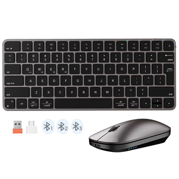 Клавиатура и мышка 2в1 беспроводные RGB 2.4G Bluetooth Meetion C210 черный