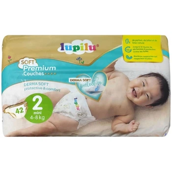 Підгузки дитячі Lupilu 2 від 4 до 8 кг 42 шт (4056489352761)