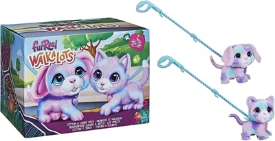Интерактивный набор игрушек furReal Walkalots Big Wags «Котон и Кенди» (щенка и котенок) Hasbro (F2603)