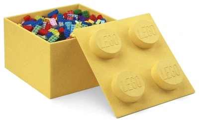 Фетровий кошик для іграшок NHG LEGO Felt Storage Brick 4 Жовтий (5711938036553)
