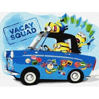 Картина по номерам для детей UN "Minions (Миньоны): Дорога в отпуск" 30x40см 5282471