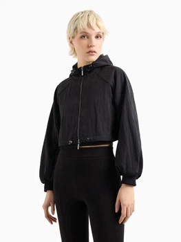 Вітрівка з капюшоном жіноча Armani Exchange 138774548 S Чорна (1162902314)