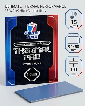 Термопрокладка SubZero Seven Storm 90x50x1.0 мм (15 W/mK)