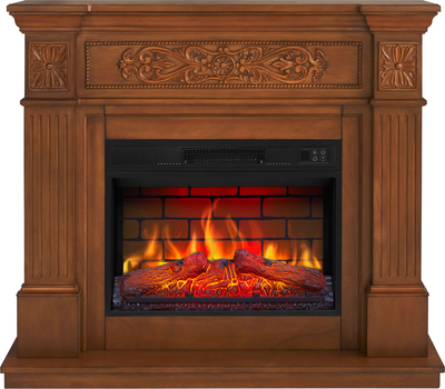 Камінокомплект ArtiFlame Toscana з 3D ефектом полум'я, обігрівом та звуком горіння вогню Дуб