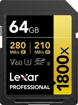 Карта пам'яті Lexar Professional 1800x SDXC 64GB Class 10 UHS-II U3 V60