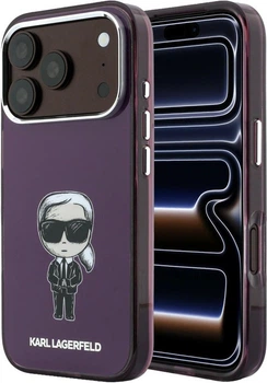 Etui na smartfon Apple iPhone 18 Pro/17 Pro Karl Lagerfeld IML Ikonik Sketch Print MagSafe Burgundy (KLHMP18L6HKIKDR)