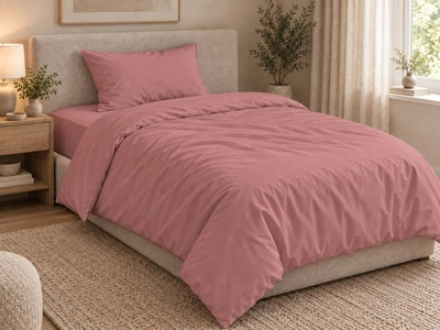 Комплект постільної білизни Zastelli полуторний 145х210 см 17-1718 Dusty Rose мікрофібра Рожевий (2555000016677)