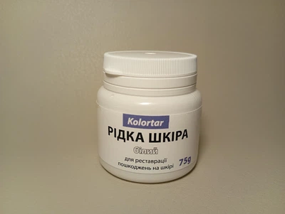 Жидкая кожа для реставрации кожаных изделий белая (профессиональная), 75 г