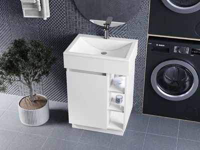 Тумба лакированная, Luxor Idea 50, с умывальником Skay Low 50