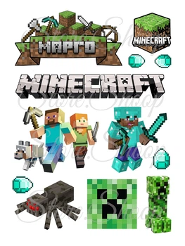 Декор на торт Майнкрафт Minecraft вафельний папір для торта їстівний друк на вафельному папері харчова вафельна картинка щільна А4 910264202