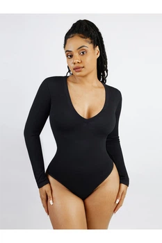Черное корректирующее боди с длинными рукавами Deep Sculpt — German Volf German Volf MT230230-BK1 Черный XXXL/XXXXL 1321366