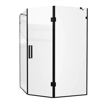 Душова кабіна Devit Art 3.0 900x900 п'ятикутна, скло прозоре, чорна матова (SE0140B)