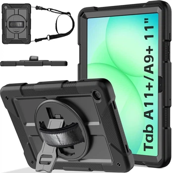 Протиударний чохол з підставкою 360° та ремінцем на Samsung Galaxy Tab A11+ Plus 11" / Tab A9+ Plus 11" (SM-X236, SM-X230, SM-X216, SM-X210)