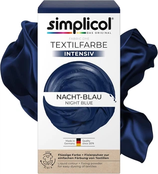 Фарба для одягу та текстилю Simplicol Nacht-Blau intensiv (Нічний синій ) 400 г + 150 ml рідкий барвник