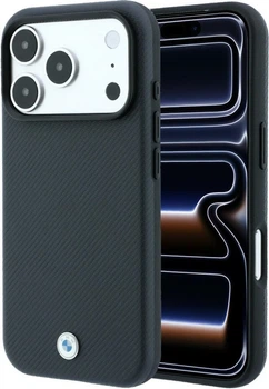 Etui na smartfon Apple iPhone 18 Pro/17 Pro BMW Kevlar Metal Logo MagSafe Anthracite (BMHMP18L26SWPTKLG)