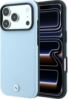 Etui na smartfon Apple iPhone 18 Pro/17 Pro BMW Kevlar Metal Logo MagSafe Blue (BMHMP18L26SWPTKLB)