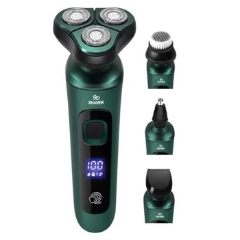 Электробритва 4 в 1 Shaver 9D зеленая