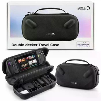 Тканевый Travel кейс-сумка Jsaux для Asus Rog Xbox Ally / Xbox Ally X двухуровневое хранение консоли и аксессуаров, оригинал