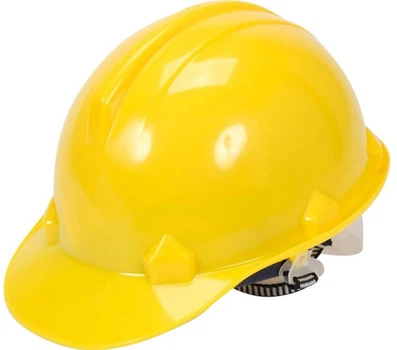 Kask ochronny VOREL z materiału HDPE Żółty (5906083077371)