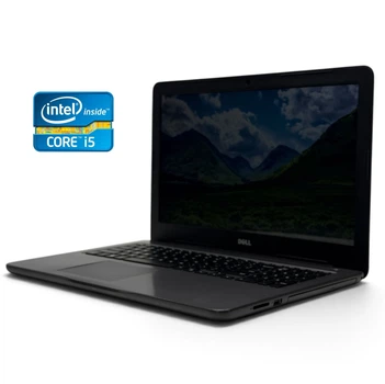 Ноутбук Б-класс Dell Inspiron 15 5567 / 15.6" (1366x768) TN / Intel Core i5-7200U (2 (4) ядра по 2.5 - 3.1 GHz) / 8 GB DDR4 / 256 GB SSD / Intel HD Graphics 620 / WebCam / DVD-RW / Win 10 Home б/у