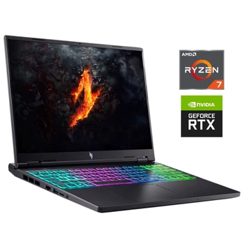 Ігровий ноутбук Б-клас Acer Nitro 16 AN16-41 / 16" (2560x1600) IPS / AMD Ryzen 7 7735HS (8 (16) ядер по 3.2 - 4.75 GHz) / 16 GB DDR5 / 1000 GB SSD NVMe / nVidia GeForce RTX 4070, 8 GB GDDR6, 128-bit / WebCam б/в