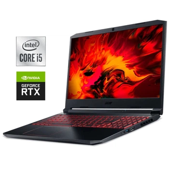 Игровой ноутбук Б-класс Acer Nitro 5 AN515-55 / 15.6" (1920x1080) IPS / Intel Core i5-10300H (4 (8) ядра по 2.5 - 4.5 GHz) / 8 GB DDR4 / 512 GB SSD NVMe / nVidia GeForce RTX 2060, 6 GB GDDR6, 192-bit / WebCam б/у