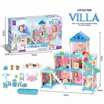 Домик Villa, гирлянда, горка, басейн, мебель, кукла 5283964