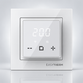 Терморегулятор програмований Wi-Fi для теплої підлоги EasyTherm ET-40M 16 А 3200 Вт з 2 датчиками білий (55526)