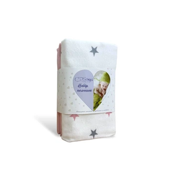 Набор фланелевых пеленок Маленька Соня Soft Stars 80х100 см пудровый