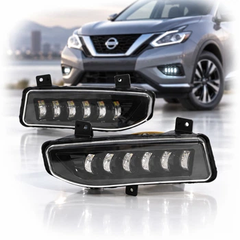 LED Протитуманні фари для Nissan Qashqai, X-Trail, Rogue 60W Біле світло 6000-6500K