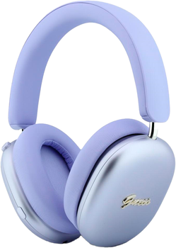 Słuchawki Guess Metallic Effect Metal Script Logo Purple (3666339630119)