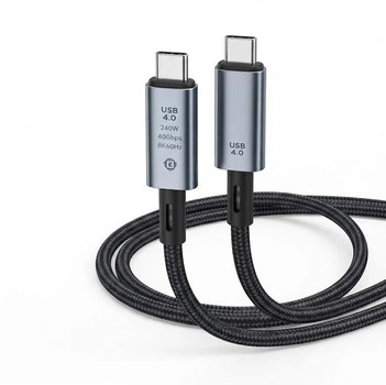 Кабель Type-c - Type-c Usb 4.0 Type-C Gen2 40Gbps 8K @ 60Hz 240W AV audio video 1,5м DuoLink