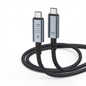 Кабель Type-c - Type-c Usb 4.0 Type-C Gen2 40Gbps 8K @ 60Hz 240W AV audio video 1м DuoLink Дата кабель