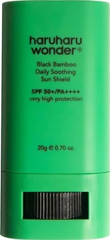 Сонцезахисний стік для обличчя Haruharu Wonder Black Bamboo Daily Soothing Sun Shield SPF 50+ PA++++ 20 г (8809532221929)