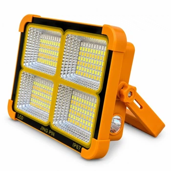 Переносной светодиодный прожектор JING PIN Solar LED Light 336 LED с солнечной зарядкой и USB, IP67