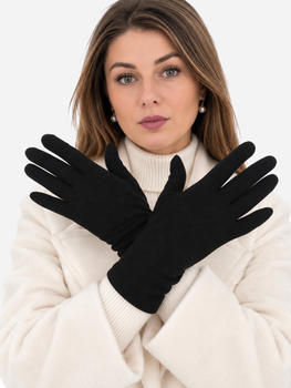 Перчатки женские SumWin Екозамша Класика RD-03-01 One Size Черные