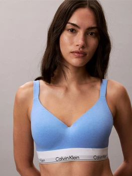 Бюстгальтер без косточек с Push-up хлопковый Calvin Klein 856892100 S Голубой (1162885598)