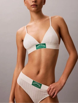 Комплект женского белья (бюстгальтер + трусики слип) хлопковый Calvin Klein 619293290 XS Молочный (1162884487)