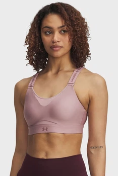 Жіночий пудровий топ UA Infinity High 2.0 Bra Under Armour XS D-DD 1384112-673