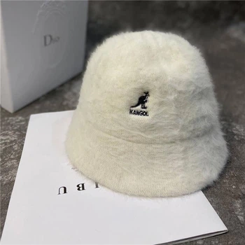 Панама Kangol пушистая с округлой верхушкой белая 56-58 см (PN01)