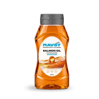 Лососевое масло для кошек и собак Mavsy Salmon Oil холодного отжима с Омега-3 и Омега-6, 500 мл (40575)