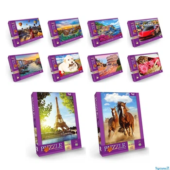 Пазлы 2000 элементов Danko Toys, от 12 лет, C2000 ,микс видов