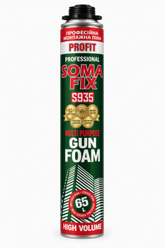 Піна монтажна Soma Fix S935 PROFIT професійна всесезонна 800 мл