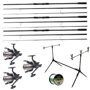Короповий набір: 3 вудилища Flagman Black Carp з котушками + Рід-під