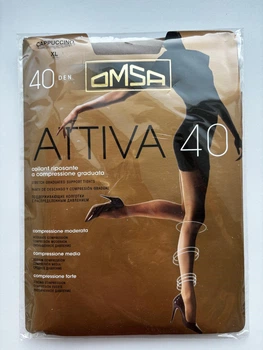 Колготи OMSA Attiva 40 Den 5(XL) capuchino (злотистий беж)