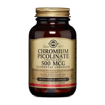 Хром піколінат Solgar Chromium Picolinate 500 мкг 60 вегетаріанських капсул
